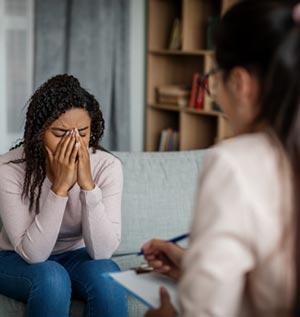 Therapist and client in session